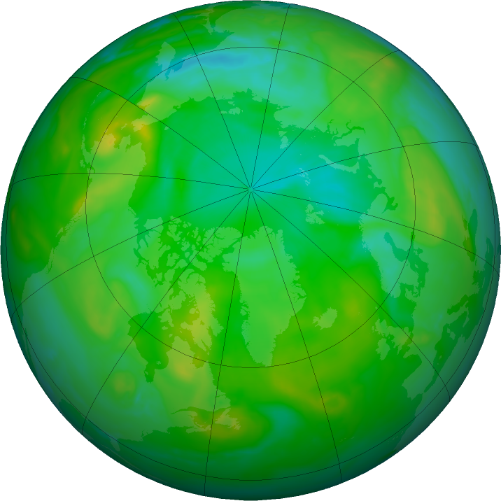 Arctic ozone map for 20 July 2022
